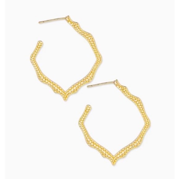 KENDRA SCOTT Gold Miku Open Hoop Earrings - Picture 6 of 10